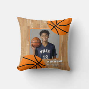 Coussin Nom du joueur de basket-ball photo personnalisé