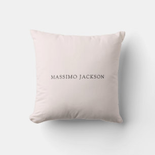 Coussin Nom éditable minimaliste moderne couleur pastel si