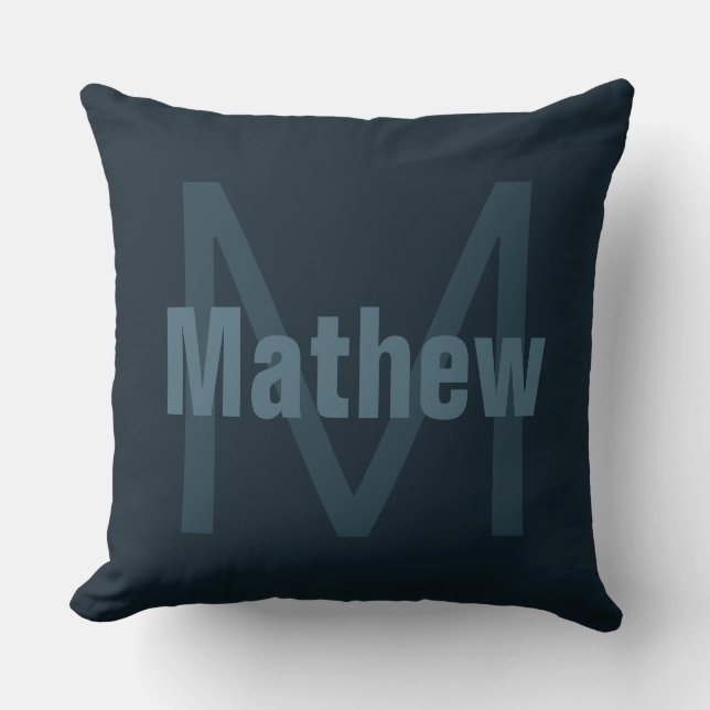 Coussin Nom éditable moderne (Recto)