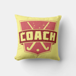 Coussin Nom et numéro de l'entraîneur de hockey de terrain
