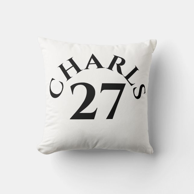 Coussin Nom et numéro personnalisés (Recto)