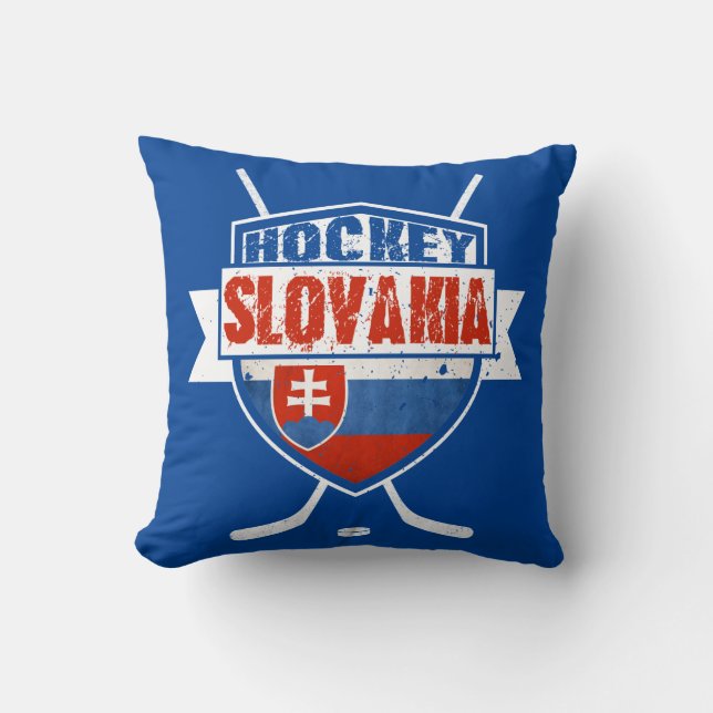 Coussin Nom Et Numéro Slovaquie Hockey (Recto)