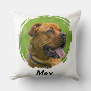 Coussin Nom et photo de l'animal de compagnie personnalisé
