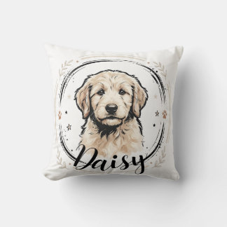 Coussin Nom et photo élégants, simples et modernes de l'an