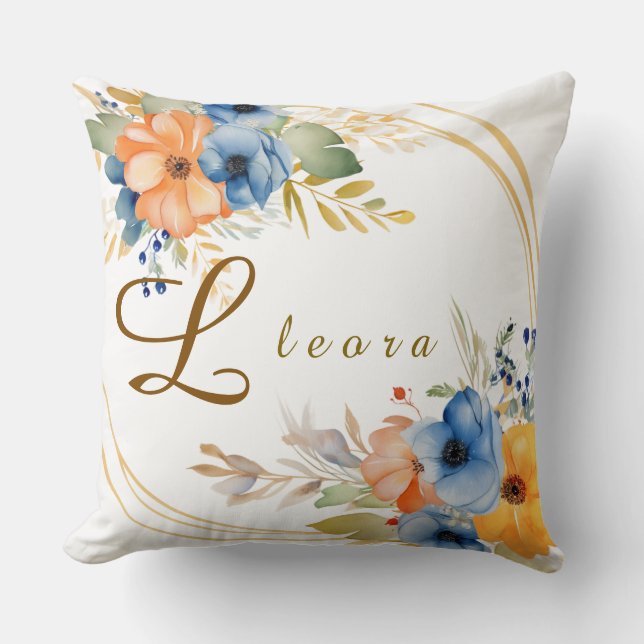 Coussin Nom floral  (Recto)