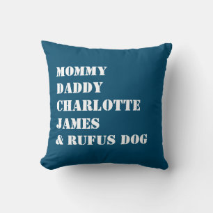 Coussin Nom Modèle Photo de famille personnalisée