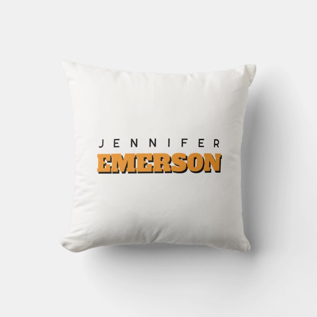 Coussin Nom moderne minimaliste professionnel simple (Recto)