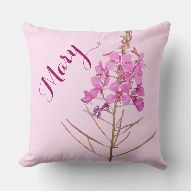 Coussin Nom personnalisable Mary jolie ceinture florale ro (Recto)