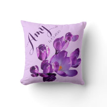 Nom personnalisable mignon Amy crocus violet flora