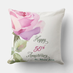 Coussin Nom personnalisé 50e anniversaire Jubilé catholiqu