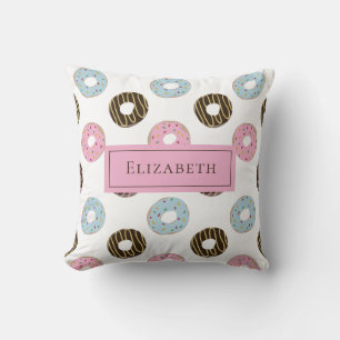 Coussin Nom personnalisé Bains Pastel Sweet Tooth Texte