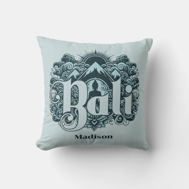 Coussin Nom personnalisé Bali (Recto)