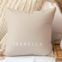 Nom personnalisé beige minimaliste moderne