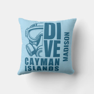 Coussin Nom Personnalisé Cayman Islands Diving
