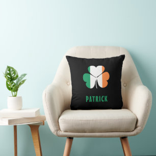 Coussin Nom personnalisé Celtic Irlande Shamrock Drapeau i