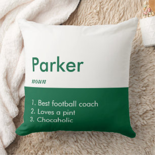 Coussin Nom personnalisé de couleur d'inscription modifiab