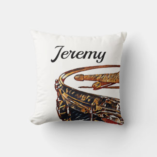 Coussin Nom personnalisé Drummer Rock & Roll Musician Drum