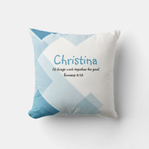 Coussin Nom Personnalisé Encourageant Citation De Bible In