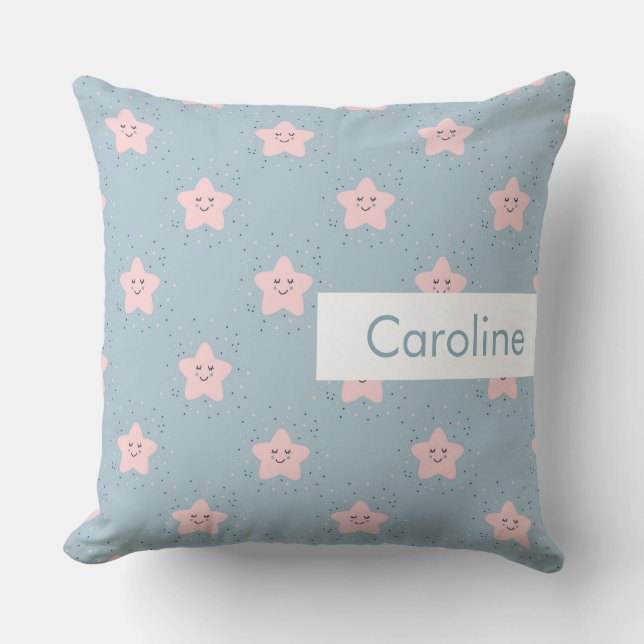 Coussin Nom personnalisé Enfants Motif mignon (Recto)