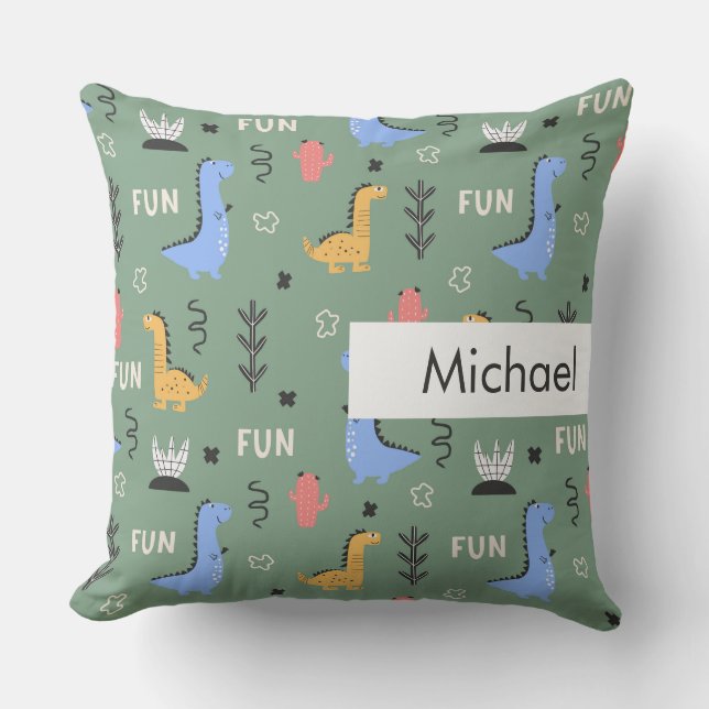 Coussin Nom personnalisé Enfants Motif mignon (Recto)