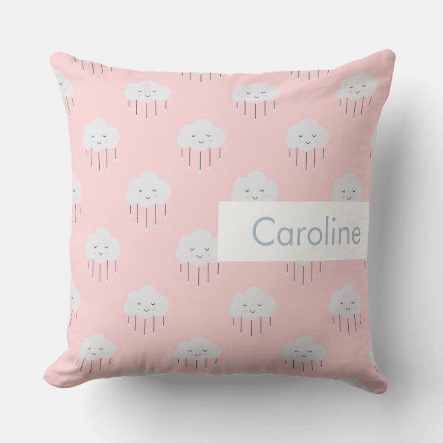 Coussin Nom personnalisé Enfants Motif mignon (Recto)