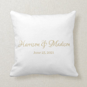 Coussin Nom personnalisé et Mariage de date