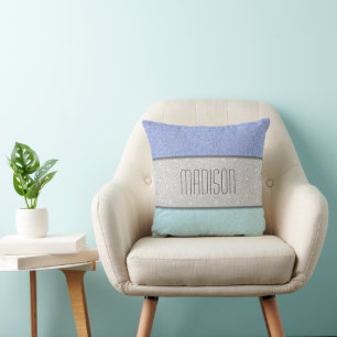 Coussin Nom personnalisé Faux Paillettes Brillants