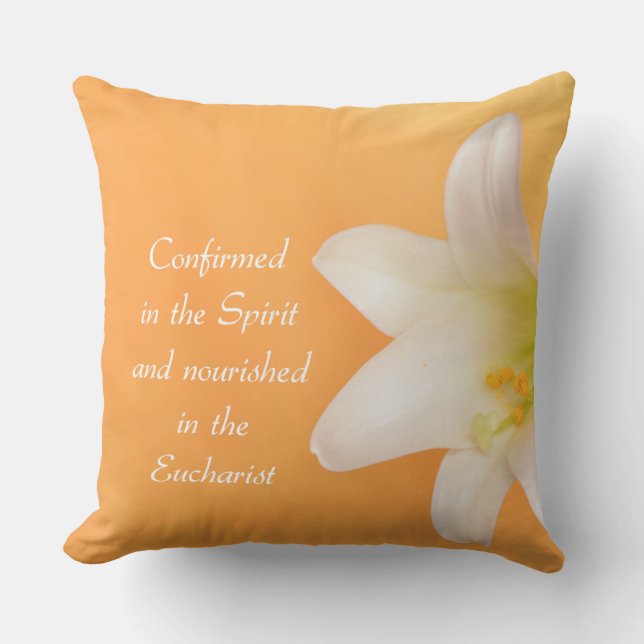 Coussin Nom personnalisé, Fête RCIA Félicitations Lily (Recto)