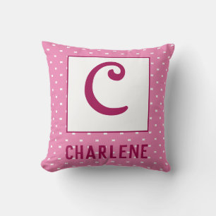 Coussin Nom personnalisé initial