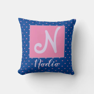 Coussin Nom personnalisé initial