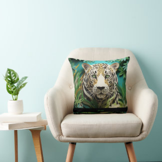 Coussin Nom personnalisé Jungle Leopard
