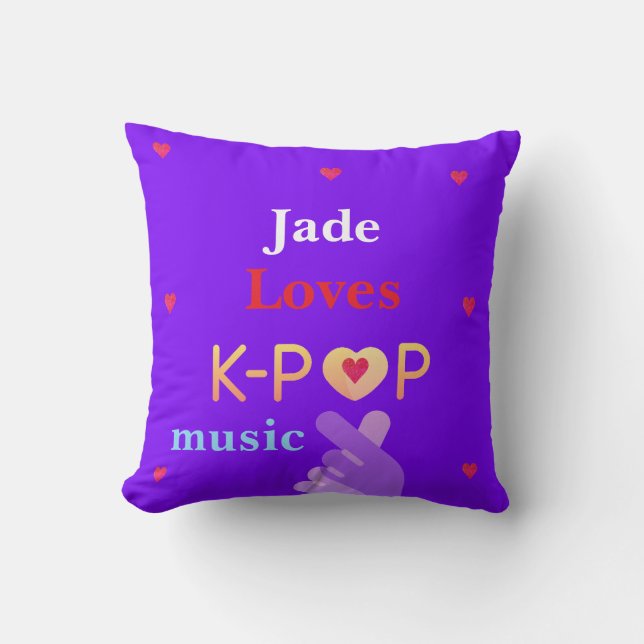 Coussin Nom personnalisé K-pop (Recto)