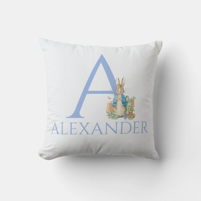 Coussin Nom personnalisé lapin classique Bunny (Recto)