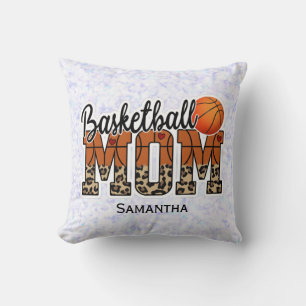 Coussin Nom personnalisé Maman de basket-ball Fête des m