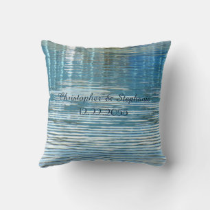 Coussin Nom personnalisé Mariage Réflexion Lake Carré