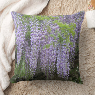Coussin Nom personnalisé Mauve Purple Fleurs de bactéries