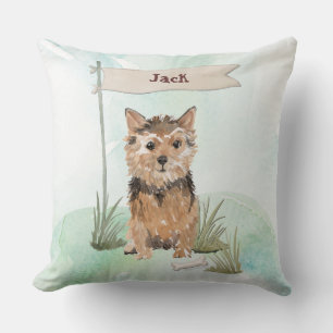 Coussin Nom personnalisé Norfolk Terrier chien animal de c