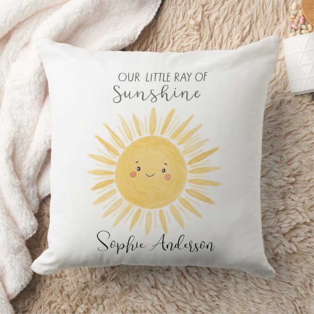 Coussin Nom personnalisé Notre petit rayon de soleil (Couverture)