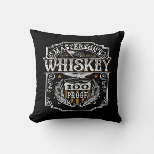 Coussin NOM personnalisé Old West Whiskey Brewery Bar