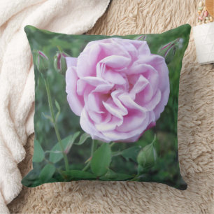 Coussin Nom personnalisé Purple Rose Rose Photo