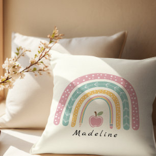 Coussin Nom personnalisé Rainbow Kids
