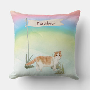 Coussin Nom personnalisé Scottish Pold Cat Pet