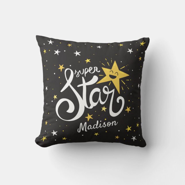 Coussin Nom personnalisé Superstar (Recto)