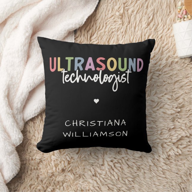 Coussin Nom personnalisé Ultrasound Technologist Cadeaux (Couverture)