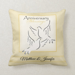 Coussin Nom personnalisé, Vœux d'anniversaire de mariage
