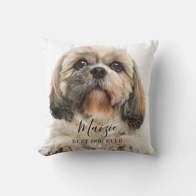 Coussin Nom photo de chien animal de compagnie personnalis (Recto)