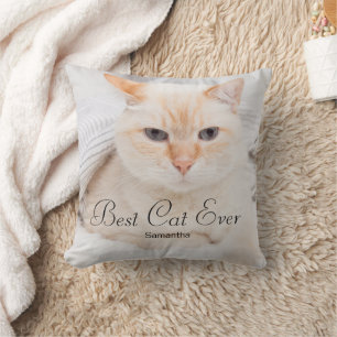 Coussin Nom photo du meilleur chat