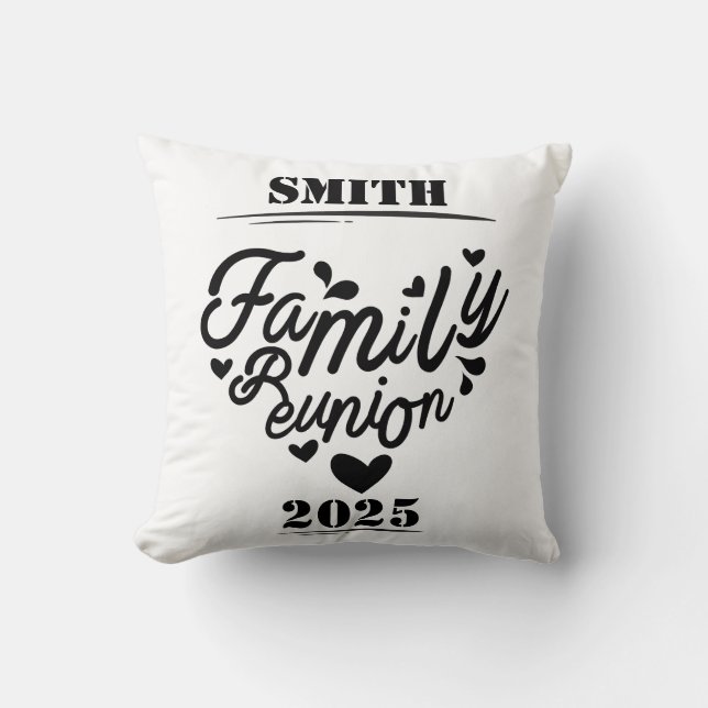 Coussin [Nom] Réunion de famille - [Année] (Recto)