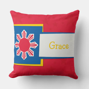 Coussin Nom sur mesure Philippine Sun Filipino