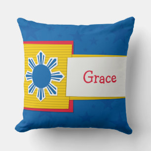 Coussin Nom sur mesure Philippine Sun Filipino